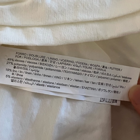 Zara cream/white structured cropped tank - zipper up the side. Worn once - Picture 4 of 4